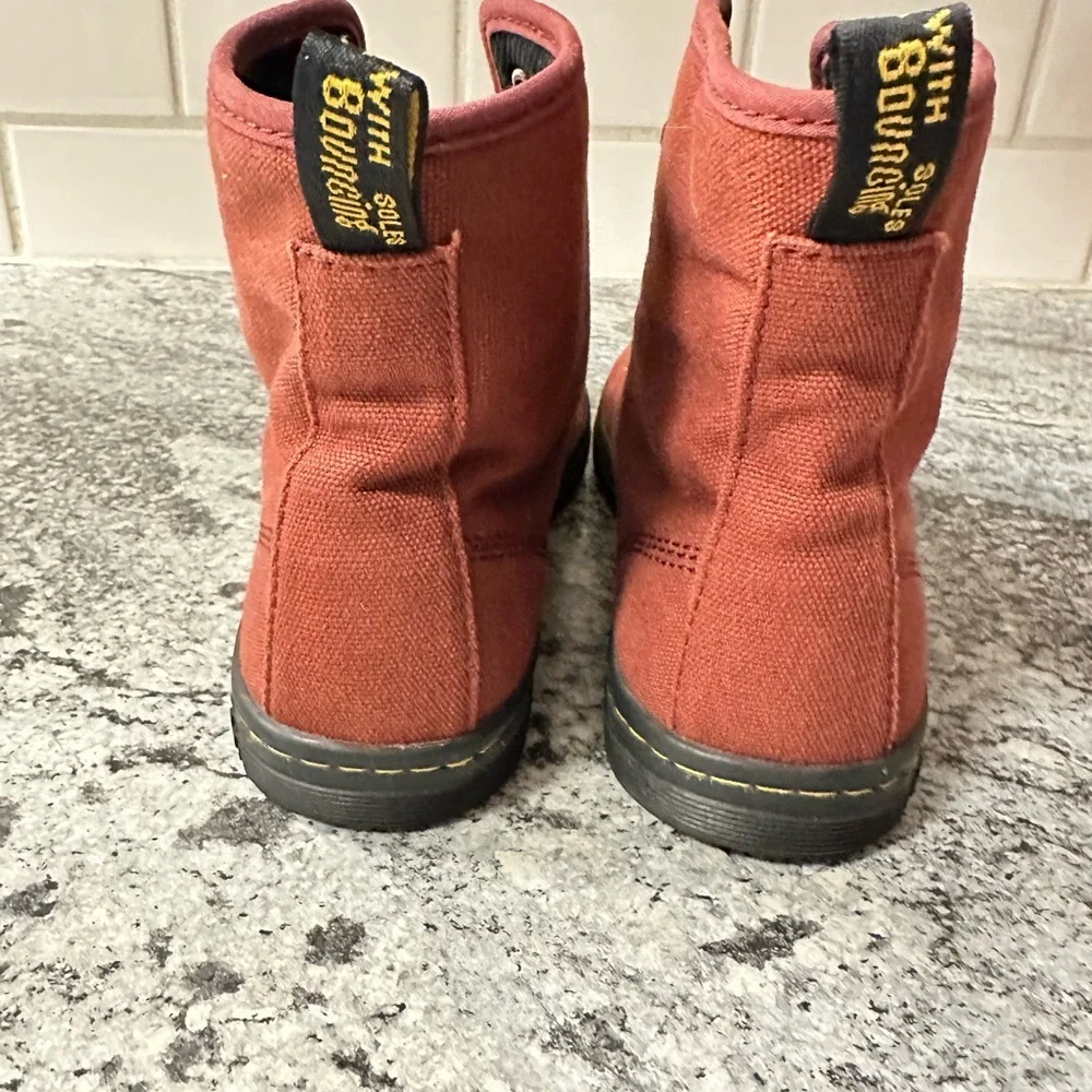 DOC MARTINS 7 Shoreditch Burgandy woman canvas boot casual minimalist casual - Picture 7 of 10